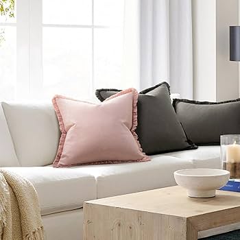 Amazon.com: ZWJD Pillow Covers 24x24 Set of 2 Dusty Pink